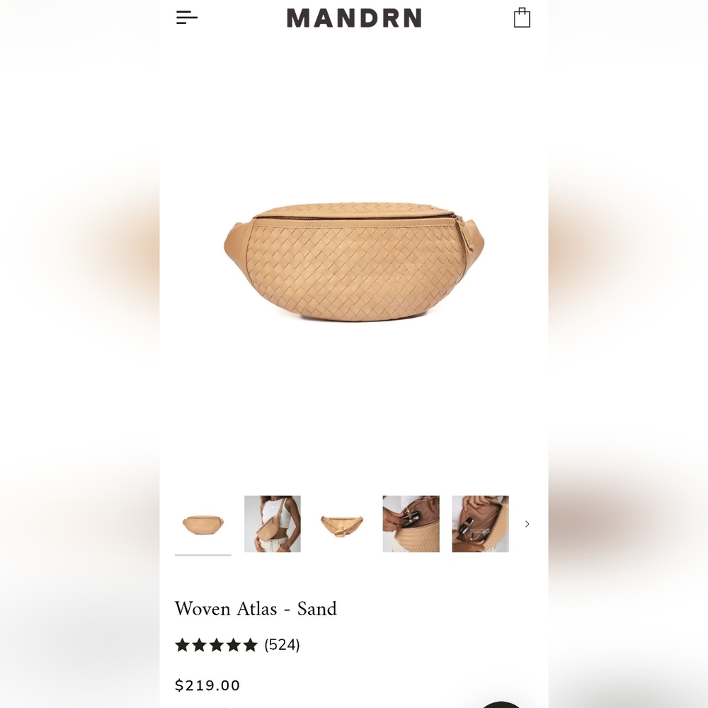 MANDRN Woven Atlas Sand Belt Bag